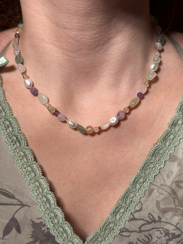 Elena Mixed Gemstone Necklace