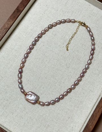 Iliana Purple Freshwater Pearl Necklace