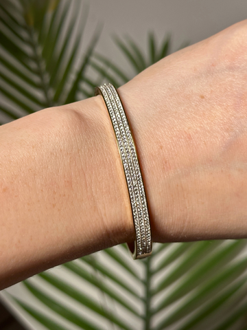 Zoelle Triple Row Crystal Bangle