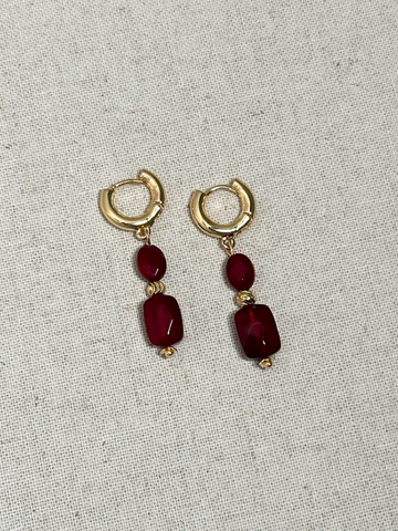 Gisela Ruby Drop Earrings