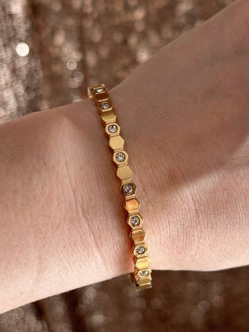 Rayla Hexagon Zircon Bracelet