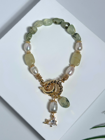 Helen Peridot & Pearl Charm Bracelets