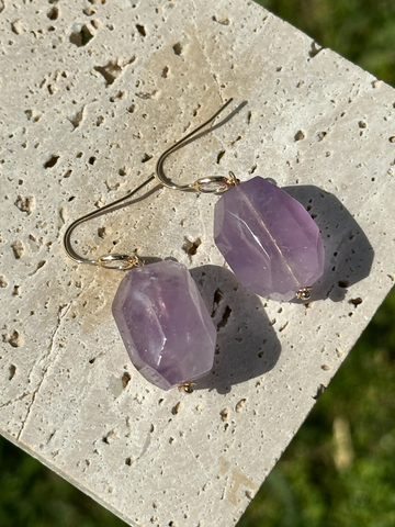 Elsie Amethyst Drop Earrings