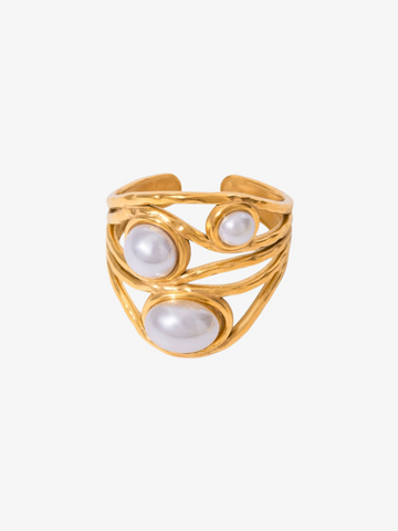 Kashvi Triple Gemstone Ring