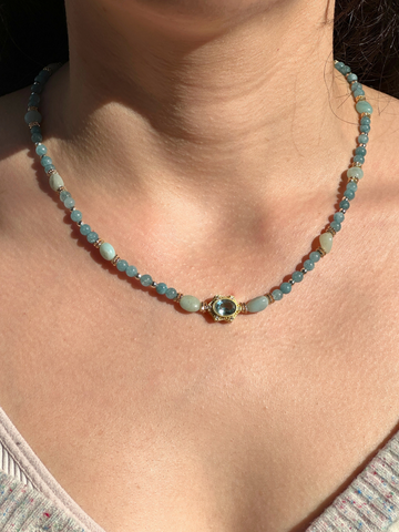 Talia Vintage Aquamarine Necklace