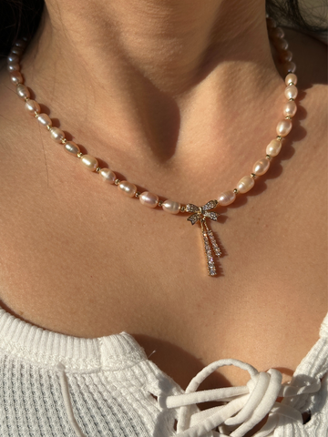 Barbara Freshwater Pearl Bow Necklace