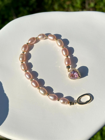 Asia Pink Freshwater Pearl Bracelet