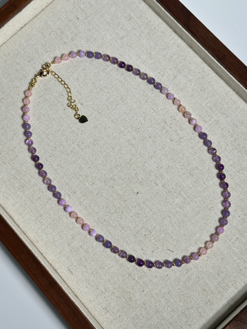 Daphney Gradient Purple Natural Stone Necklace