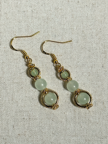 Elyse Green Chalcedony Drop Earrings