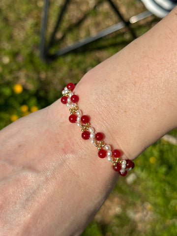 Valentina Ruby & Pearl Bracelet