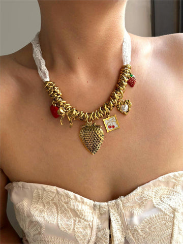 Zayah Charm Gold Necklace