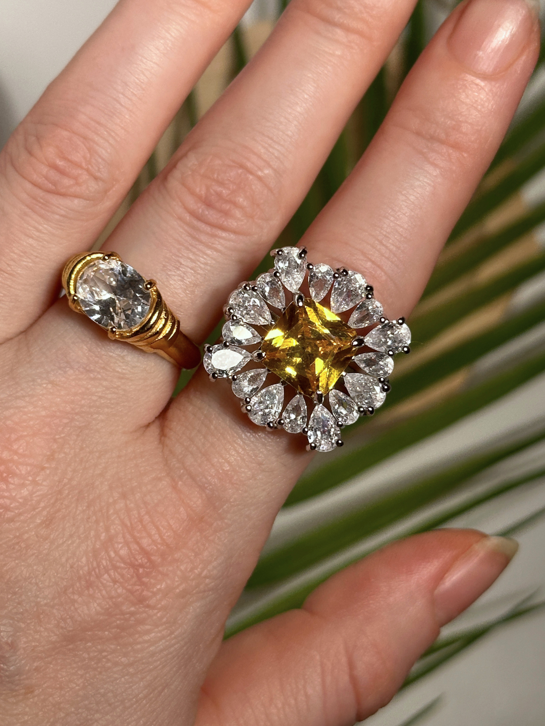 Marly Yellow Crsytal Zircon Ring