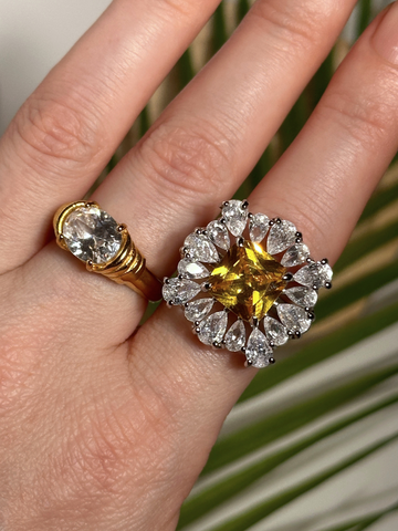 Marly Yellow Crsytal Zircon Ring
