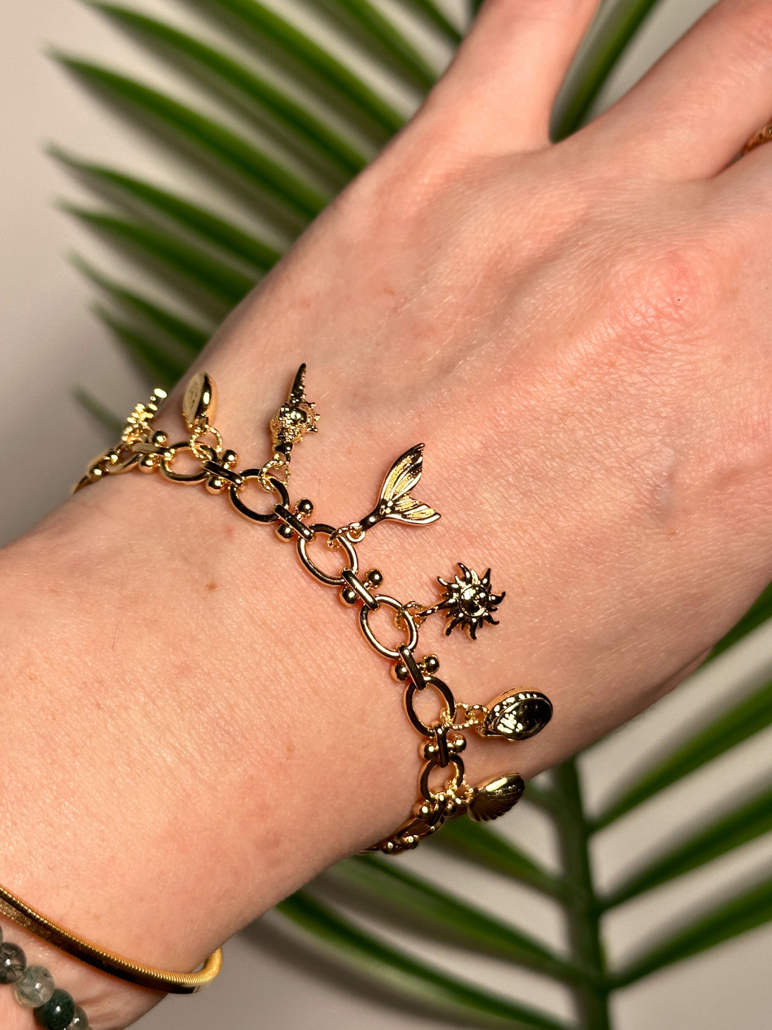Solana Ocean-Inspired Gold Charm Bracelet