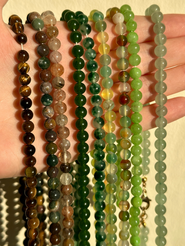 Earthy Colors Gemstone Beaded Necklace