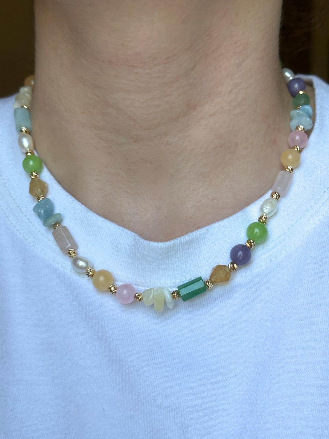 Rosa Mixed Gemstone Necklace