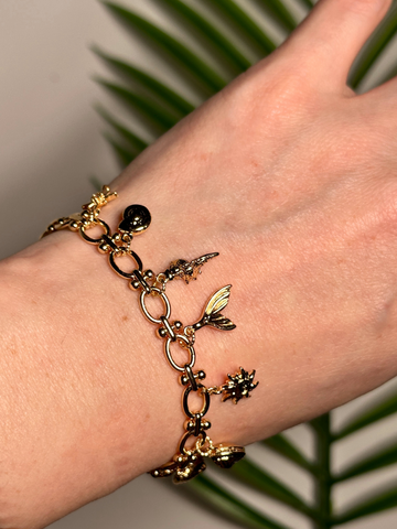 Solana Ocean-Inspired Gold Charm Bracelet