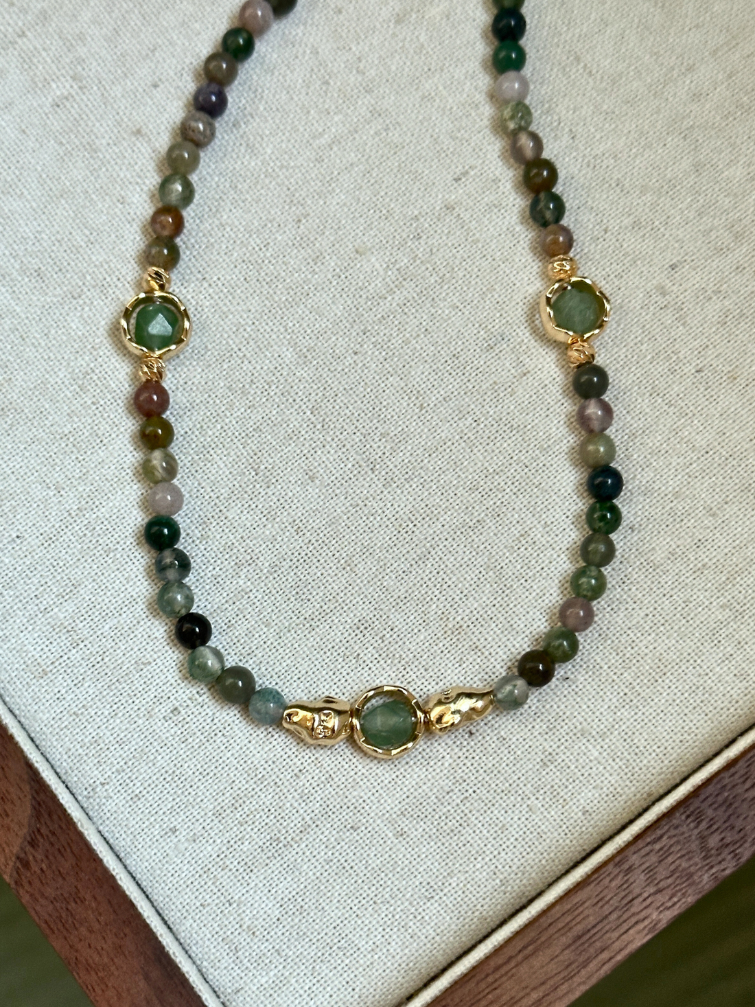 Elda Indian Agate & Aventurine Necklace