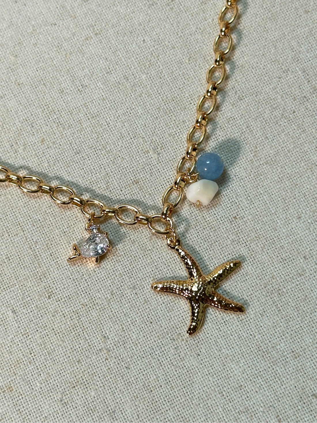 Azure Starfish Chain Necklace