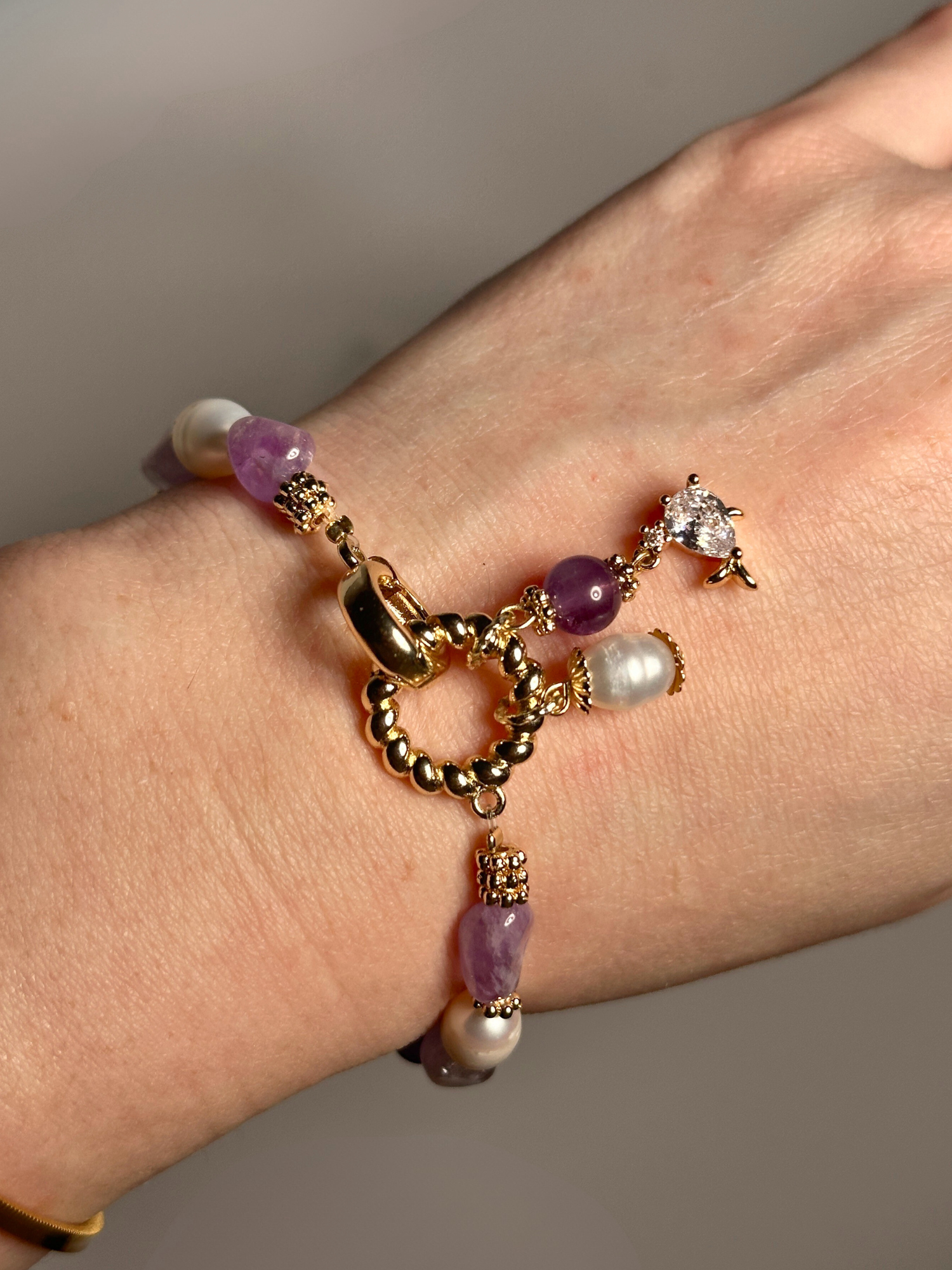 Helen Amethyst & Pearl Bracelets