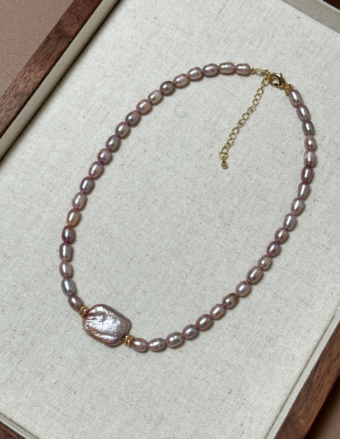Iliana Purple Freshwater Pearl Necklace