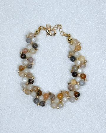 Nicole Moonstone & Agate Bracelets