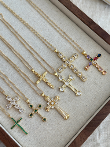 Celestia Cross Charm Necklace