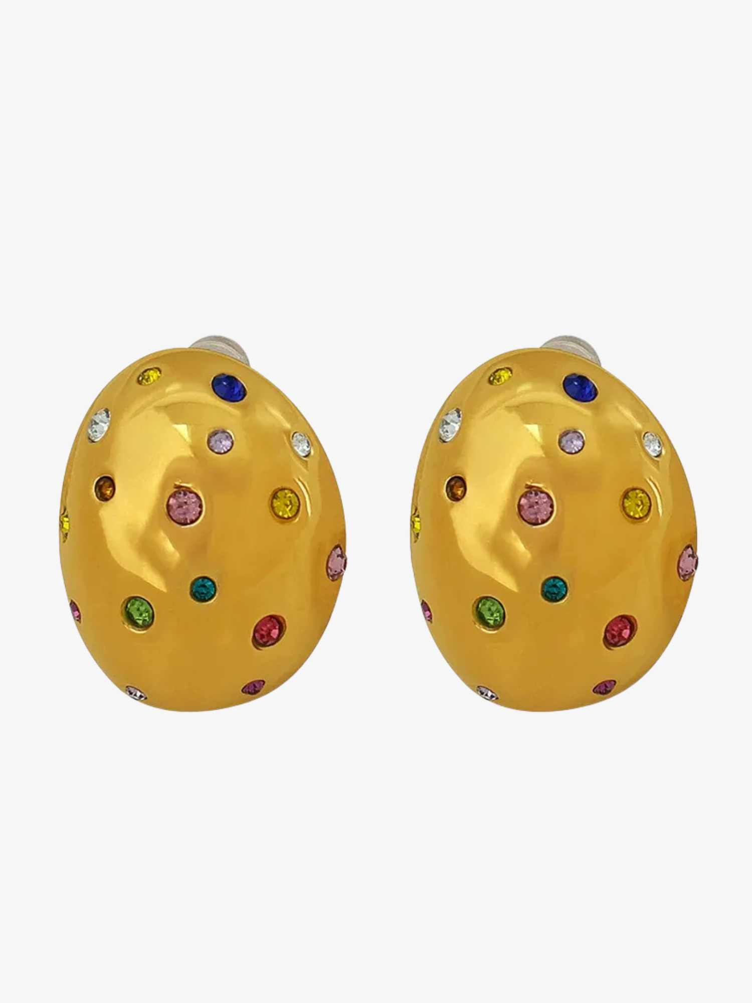 Chevy Multicolor Zircon Dome Earrings