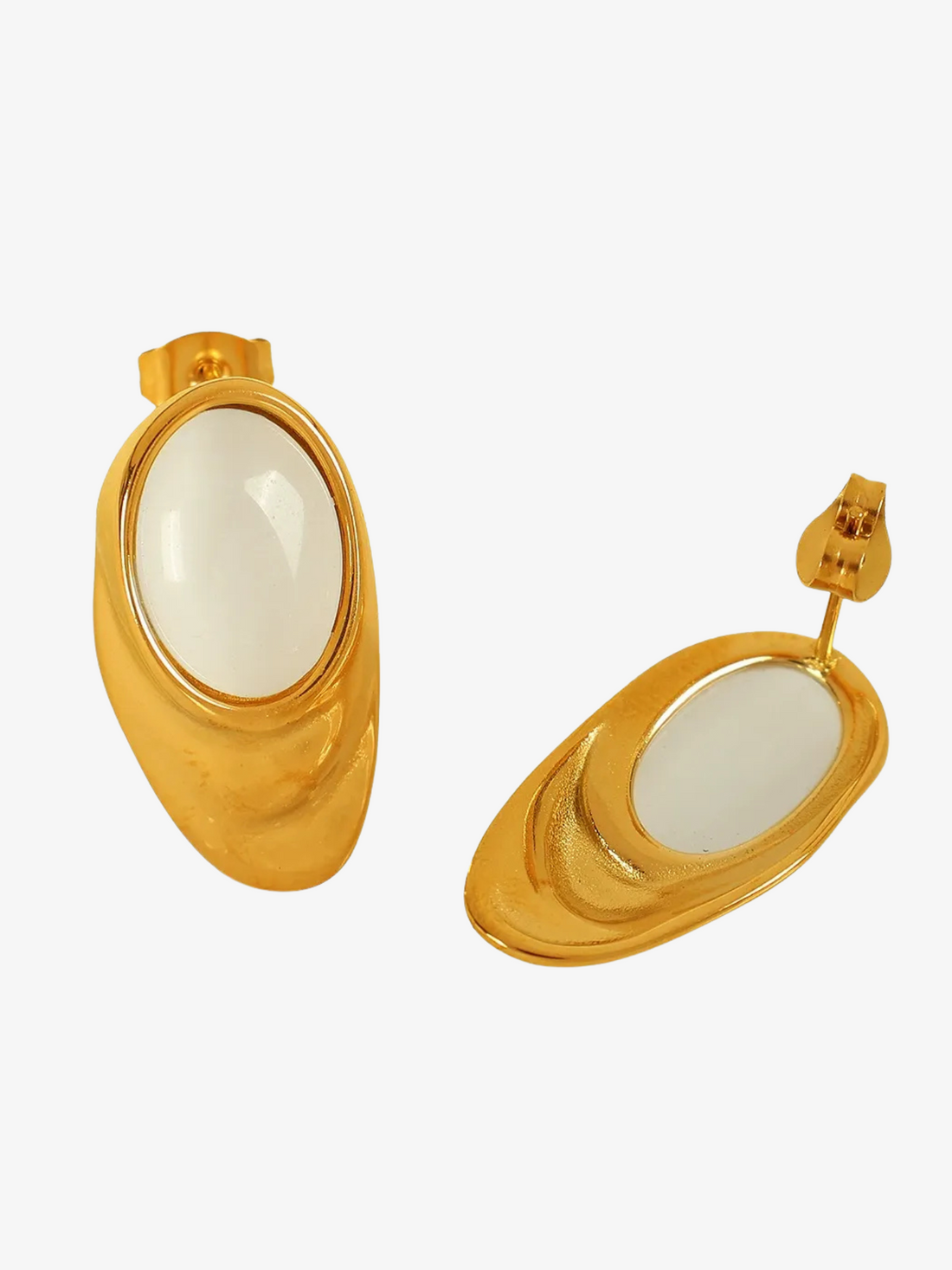 Elva Opal Glow Stud Earrings