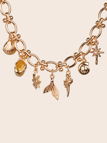 Solana Ocean-Inspired Gold Charm Bracelet