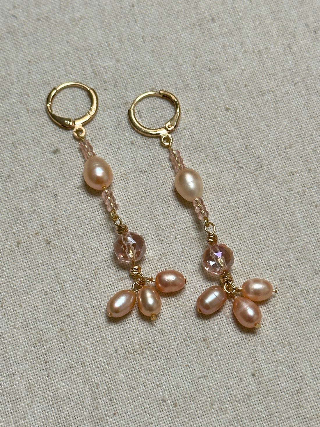 Adora Blush Pearl & Zircon Earrings