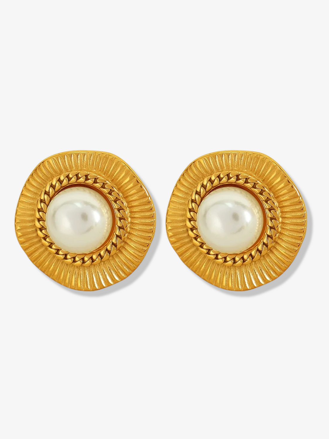 Polly Vintage Pearl Statement Earrings