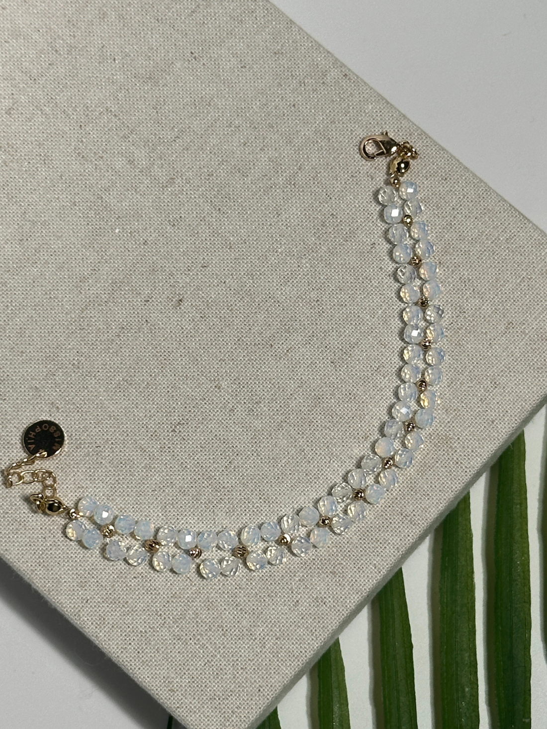 Siana Diamond Cut Opal Beaded Bracelet