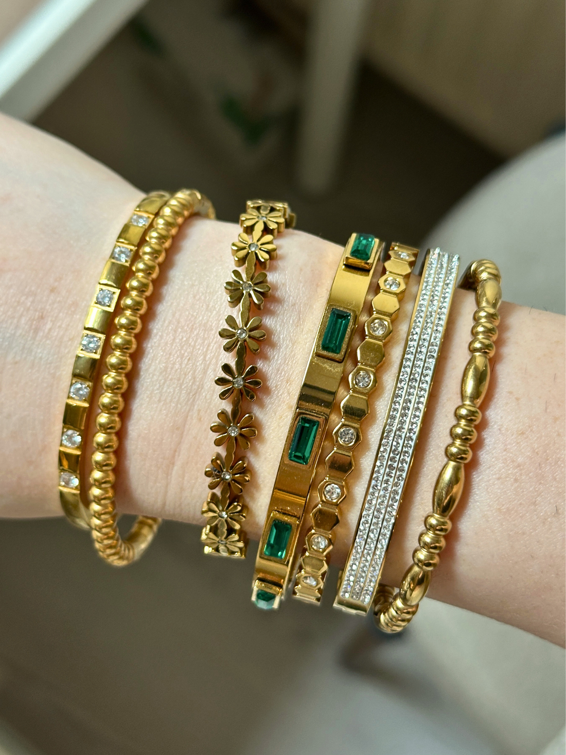 Zoelle Triple Row Crystal Bangle