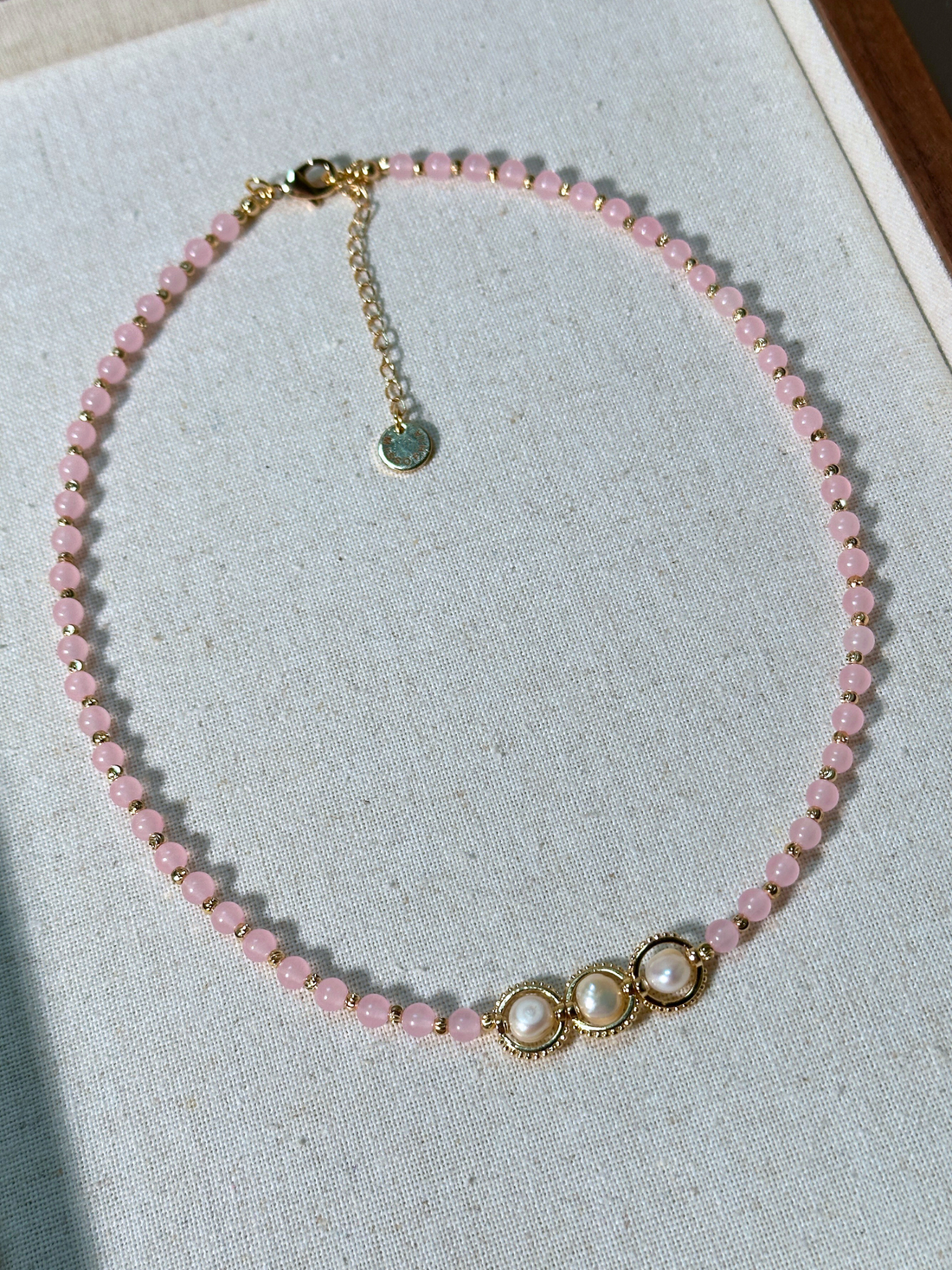 Ariela Minimal Pink Quartz Necklace