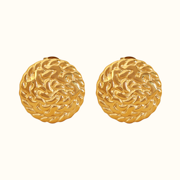 Lupita Elegant Disc Relief Earrings