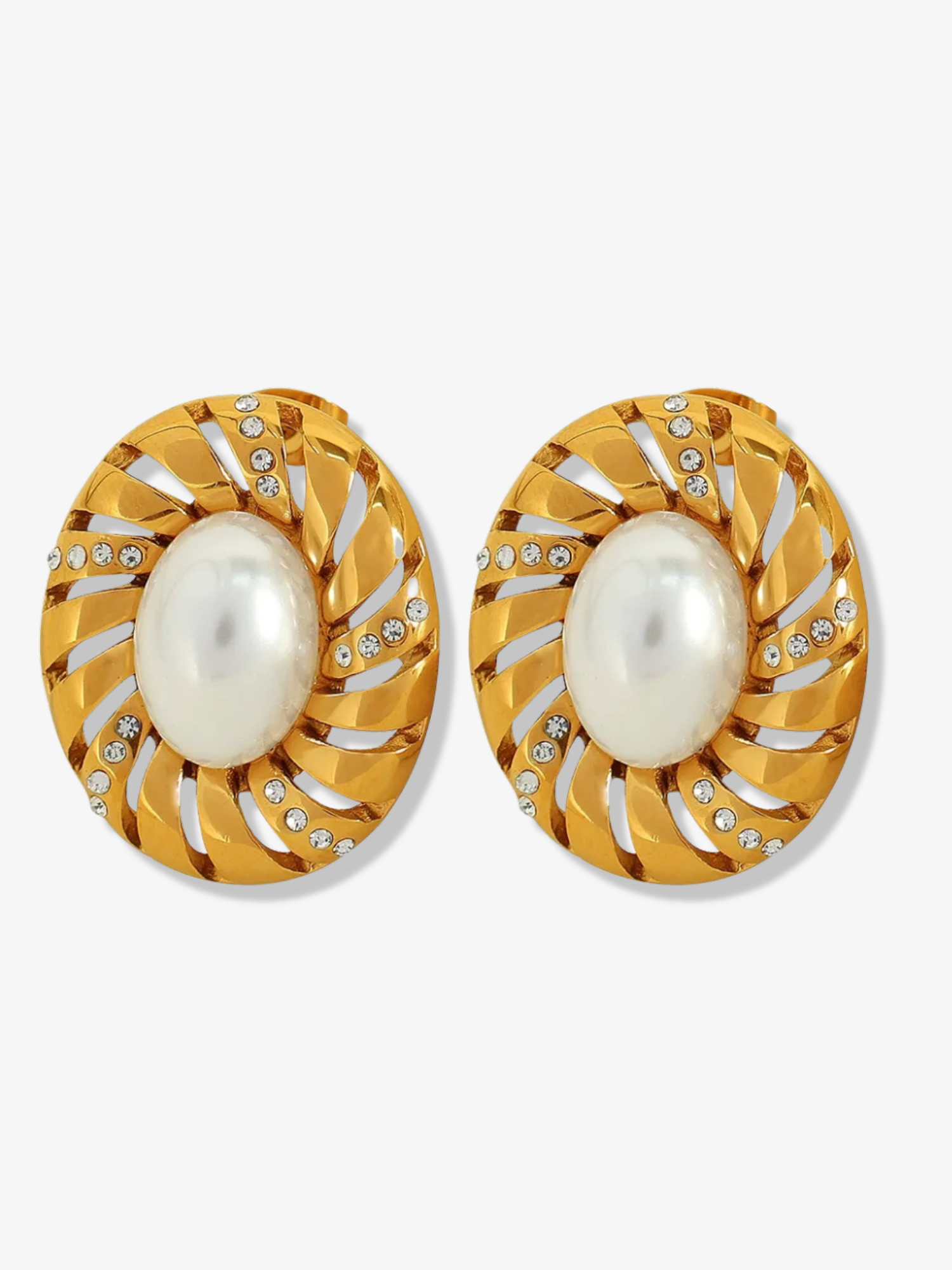 Polly Vintage Pearl Statement Earrings