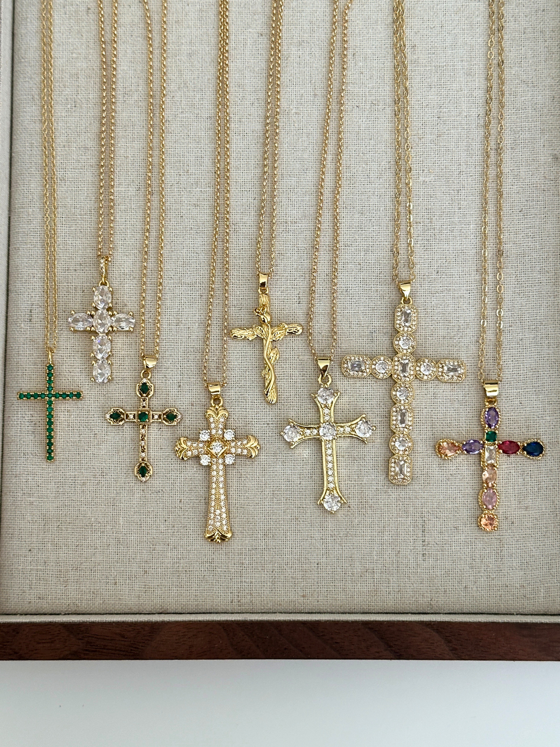 Celestia Cross Charm Necklace