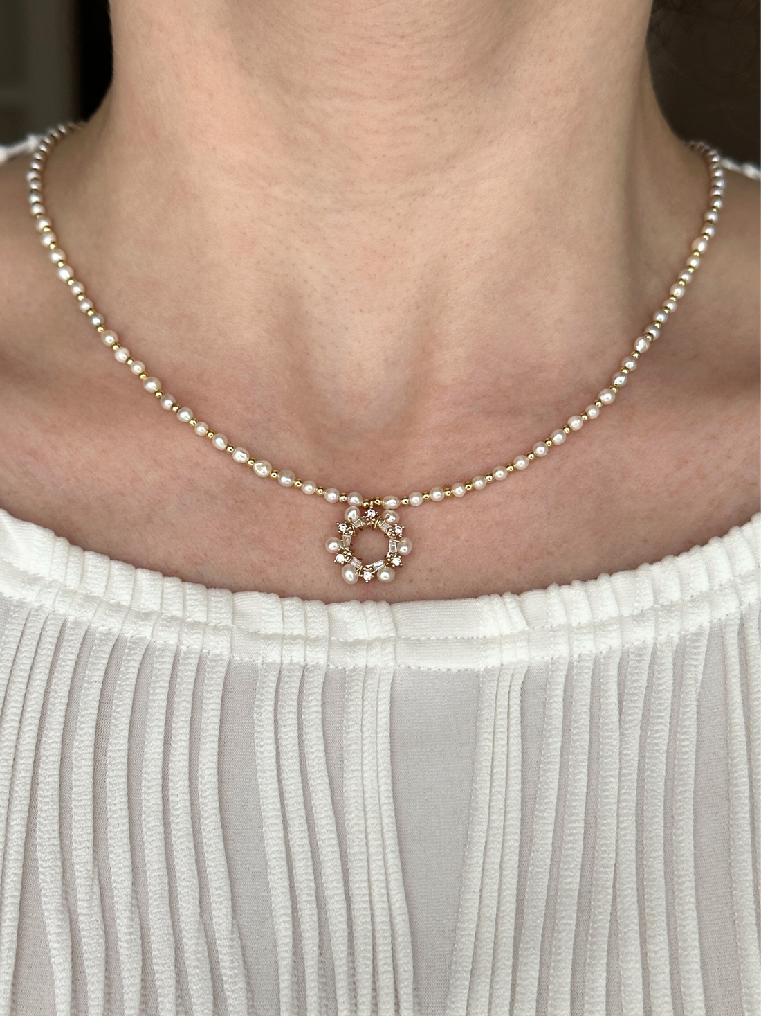 Kimber Minimal Pearl Necklace