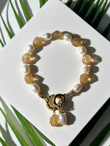 Lisa Citrine & Pear Bracelet