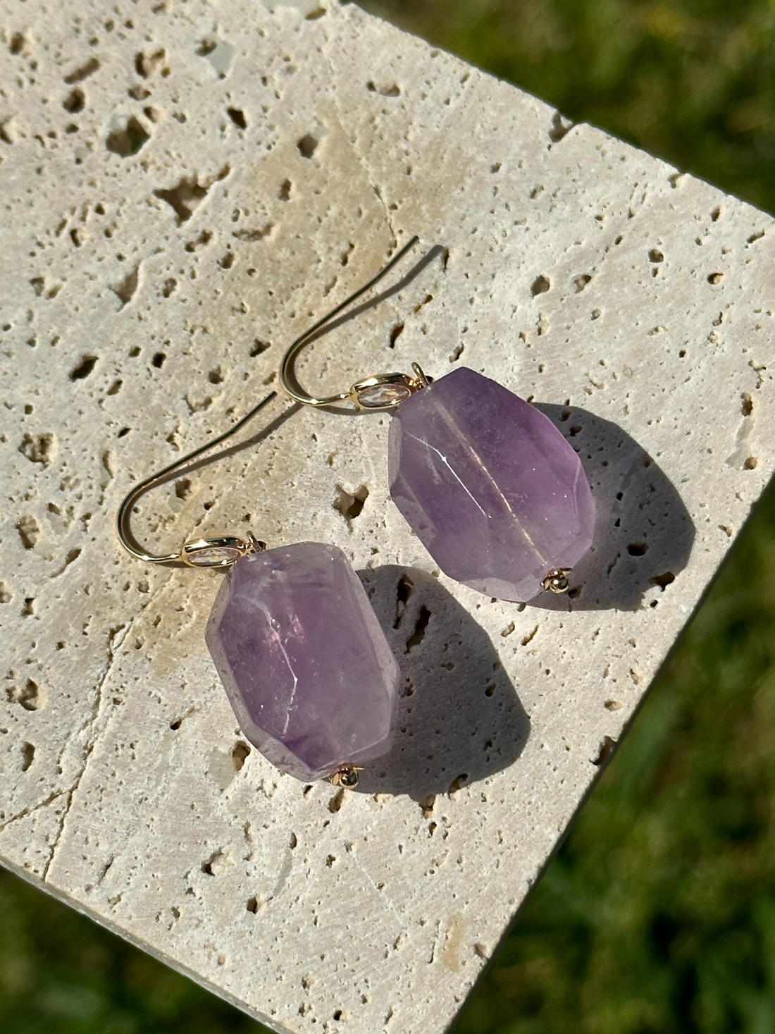 Elsie Amethyst Drop Earrings