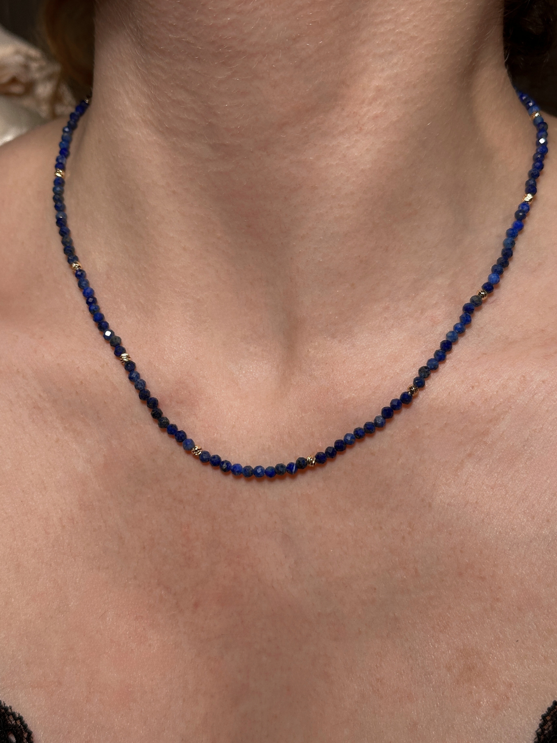 Nina Lapis Lazuli Minimal Necklace