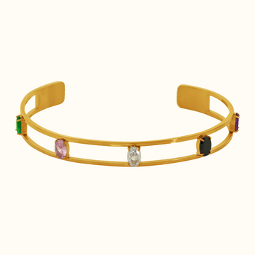 Azrael Zircon Open Cuff Bracelet