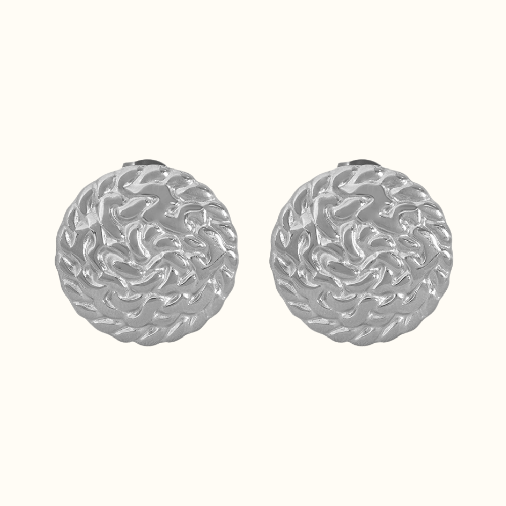 Lupita Elegant Disc Relief Earrings