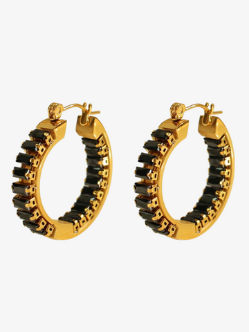 Carsen Zircon Hoop Earrings