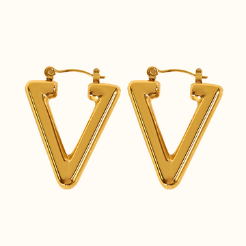 Karter Geometric Triangle Stud Earrings