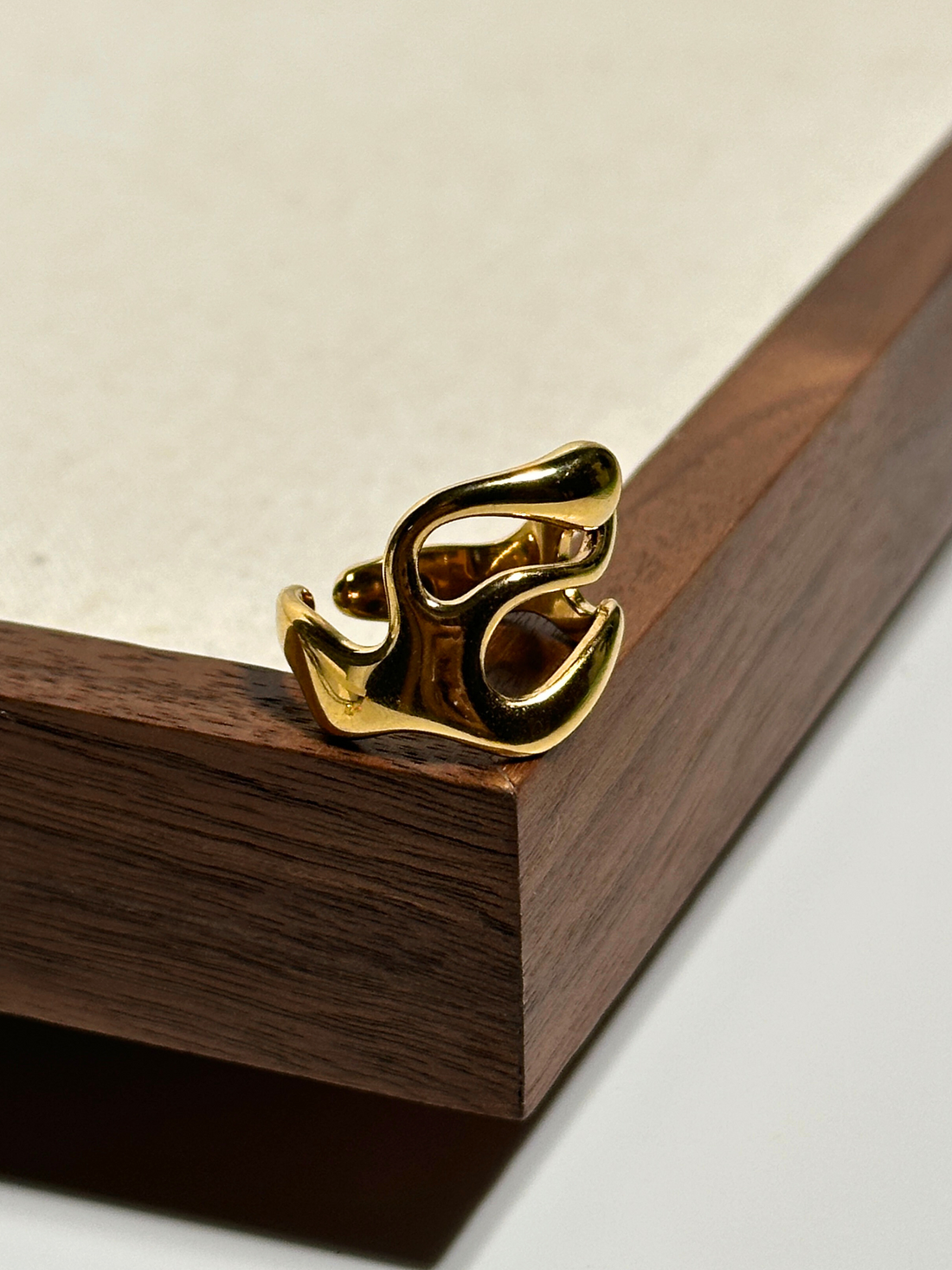 Evy 18K Gold Plated Sculptural Rings