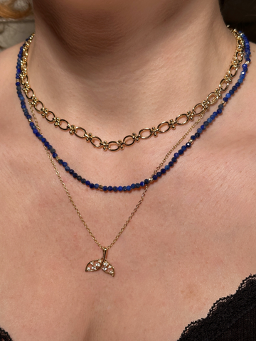 Nina Lapis Lazuli Minimal Necklace