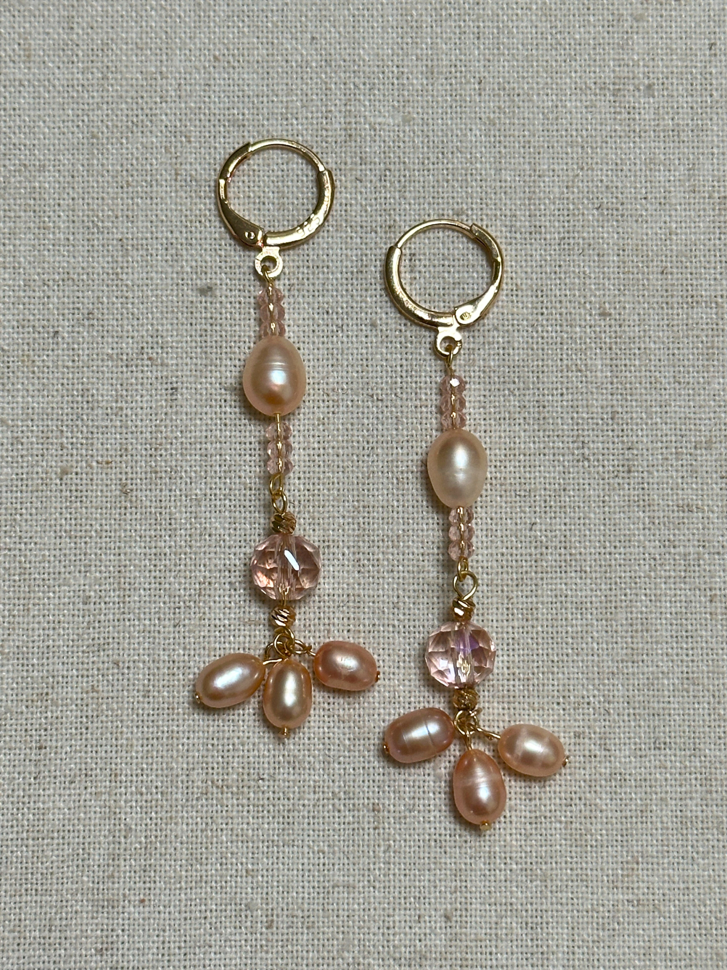 Adora Blush Pearl & Zircon Earrings