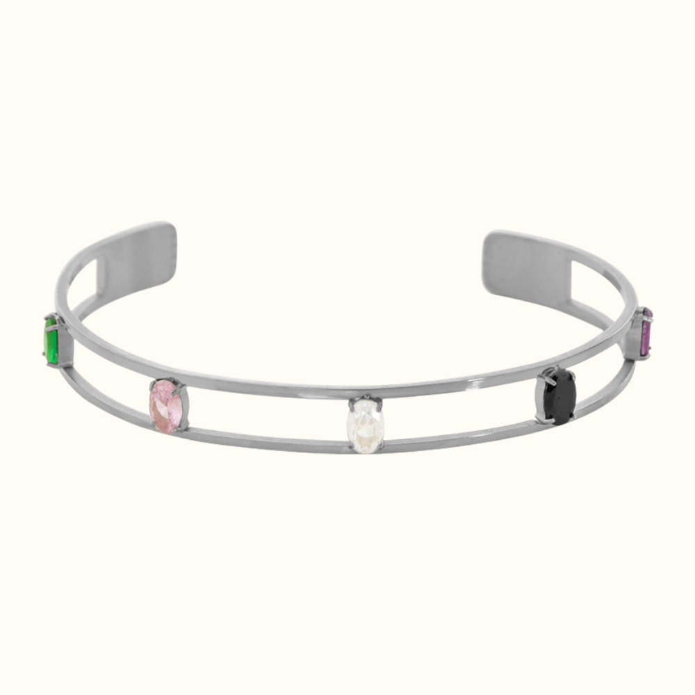 Azrael Zircon Open Cuff Bracelet